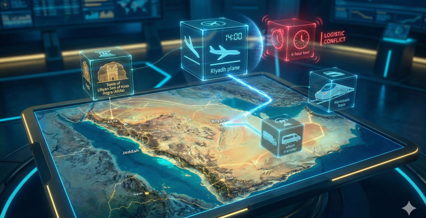 Digital '3D Puzzles' in Practice. This illustration demonstrates how advanced technology visualizes complex travel logistics, acting as a digital expert that prevents errors